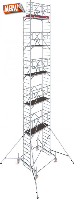 obrázek Hliníkové lešení pojízdné Stabilo 100 0,75x2,5m výška 12,4m KRAUSE